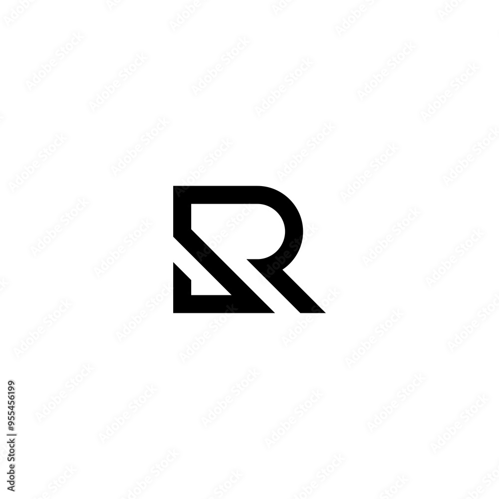 Initials R logo design. Initial Letter Logo. Initials R logo design. Initial Letter Logo.