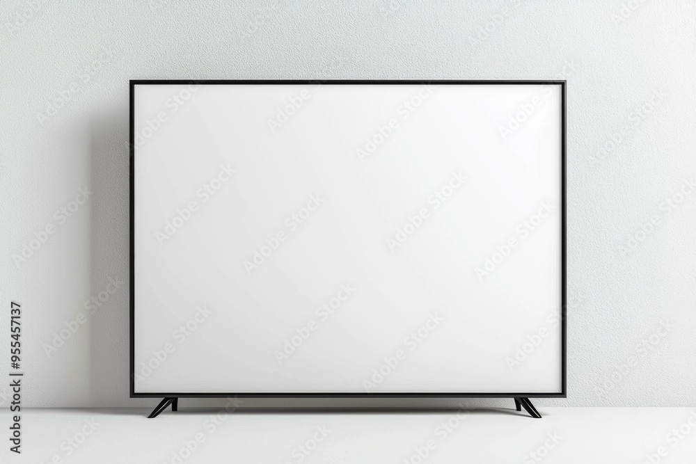 TV screen mockup on isolated background created with Generative AI TV screen mockup on isolated background created with Generative AI