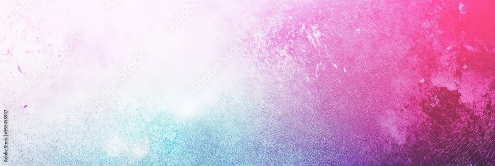 Abstract grainy texture gradient in pink, blue, and purple with retro film noise effect