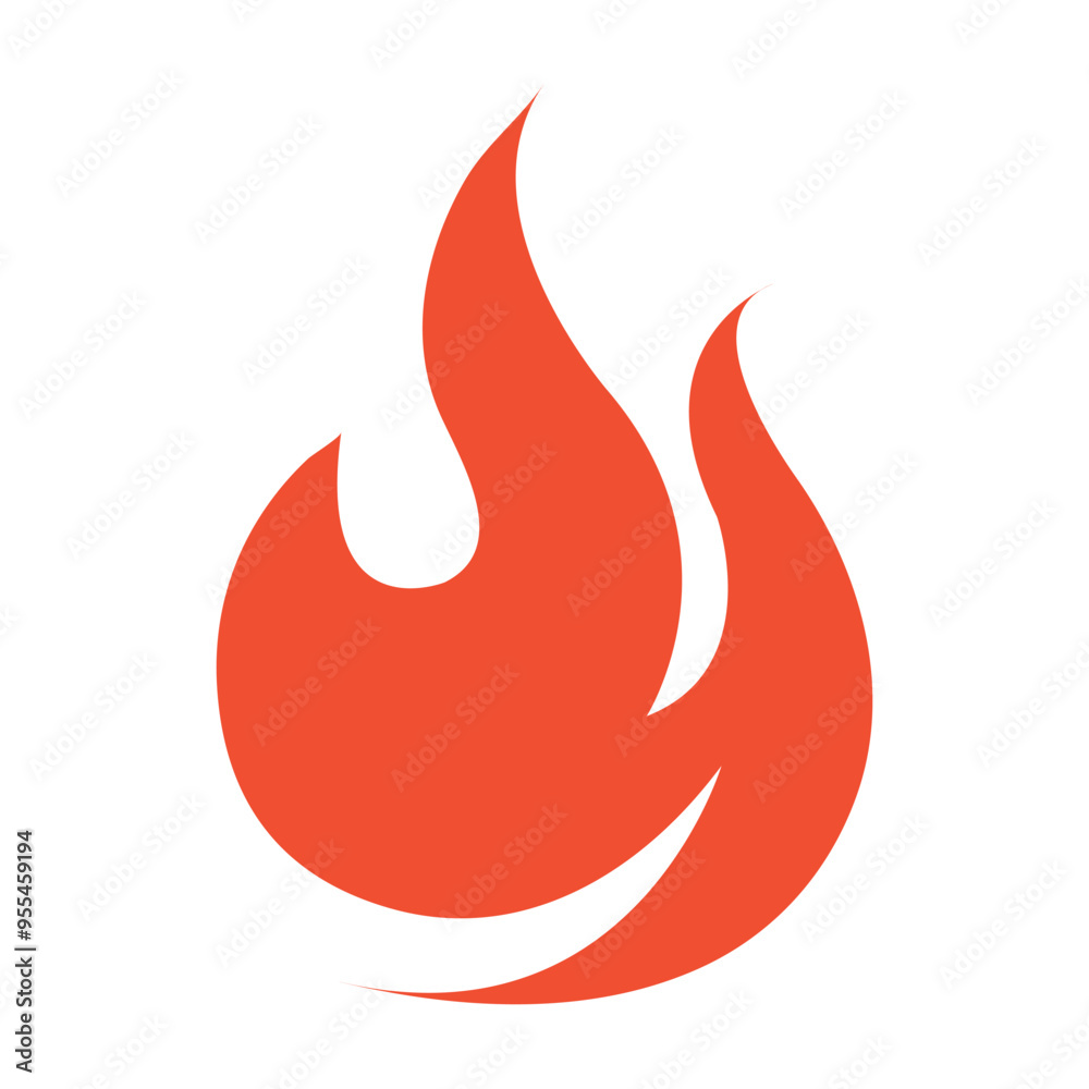 Flame icon vector, fire flat icon vector in trendy style illustration isolated on white background. Flame icon vector, fire flat icon vector in trendy style illustration isolated on white background.