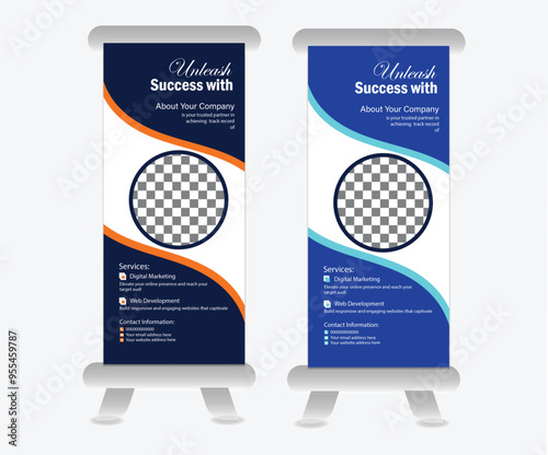 Rolup baner design template  mokup.