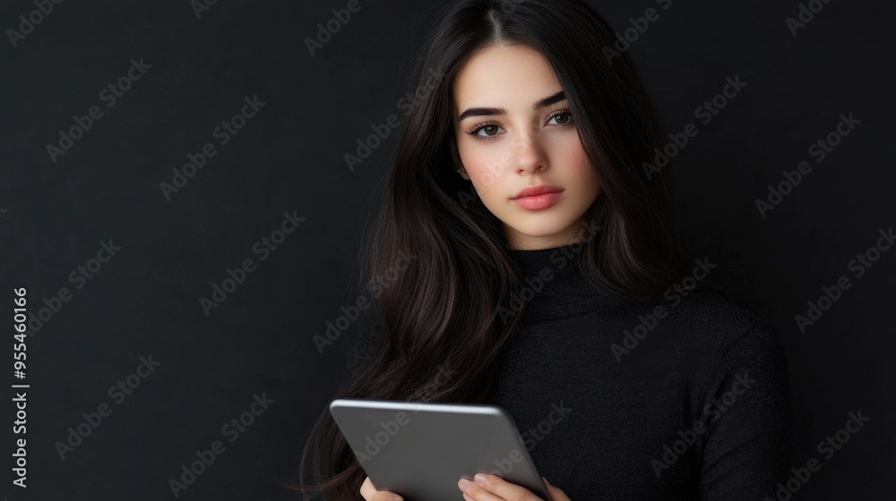 Professional Woman Holding Tablet Professional Woman Holding Tablet
