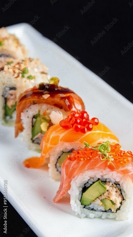 Tuna Sushi Roll . High quality photo Tuna Sushi Roll . High quality photo