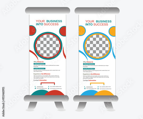 Roll up banner design templace.
