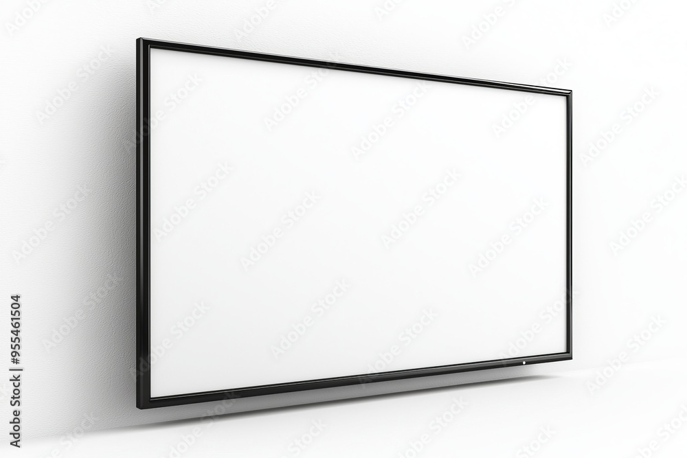 TV screen mockup on isolated background created with Generative AI TV screen mockup on isolated background created with Generative AI