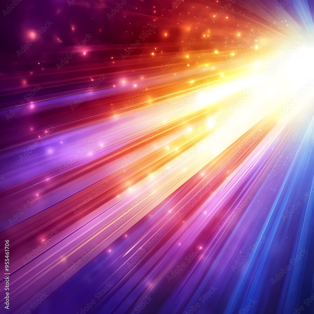 Obraz premium Sunrise abstract background with gradient lines and warm, glowing colors 