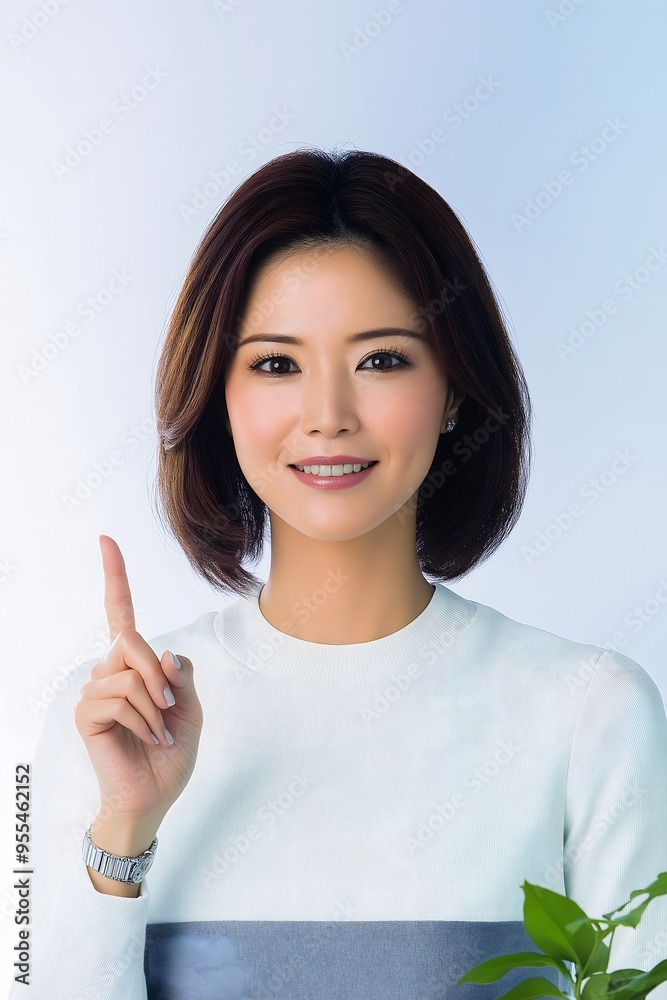 An Asian beauty model gesturing against an isolated background, perfect for a business or commercial wallpaper with blank space for writing. An Asian beauty model gesturing against an isolated background, perfect for a business or commercial wallpaper with blank space for writing.
