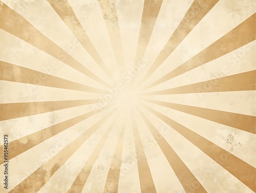 Vector illustration of grunge light brown sunburst
