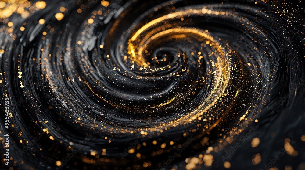 Swirling black and gold abstract luxury background. Swirling black and gold abstract luxury background.