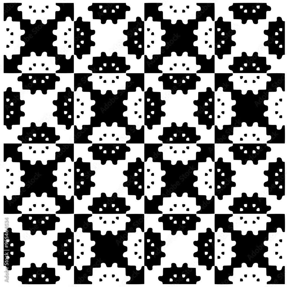 Vector monochrome pattern, Abstract texture for fabric print, card, table cloth, furniture, banner, cover, invitation, decoration, wrapping.Seamless repeating pattern.Black and white color. Vector monochrome pattern, Abstract texture for fabric print, card, table cloth, furniture, banner, cover, invitation, decoration, wrapping.Seamless repeating pattern.Black and white color.