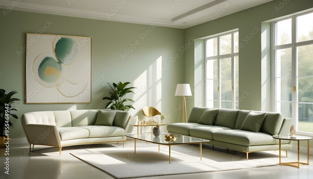 Photo interior modern design room 3d illustration Photo interior modern design room 3d illustration