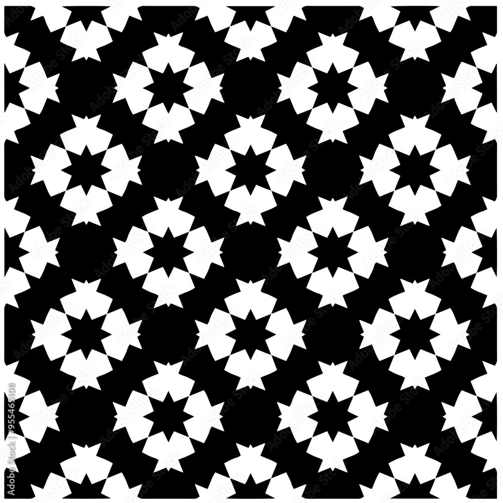 Vector monochrome pattern, Abstract texture for fabric print, card, table cloth, furniture, banner, cover, invitation, decoration, wrapping.Seamless repeating pattern.Black and white color. Vector monochrome pattern, Abstract texture for fabric print, card, table cloth, furniture, banner, cover, invitation, decoration, wrapping.Seamless repeating pattern.Black and white color.