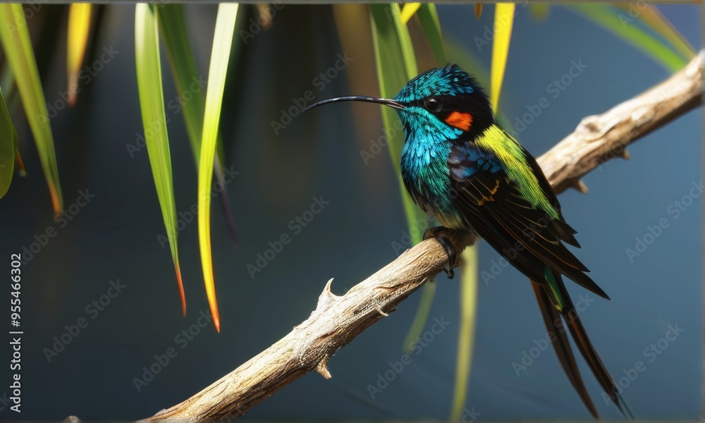 Fototapeta premium Elegant Long-Billed Hummingbird