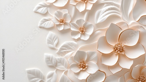 Rose gold design featuring intricate floral patterns with a metallic finish, adding a touch of luxury and refinement