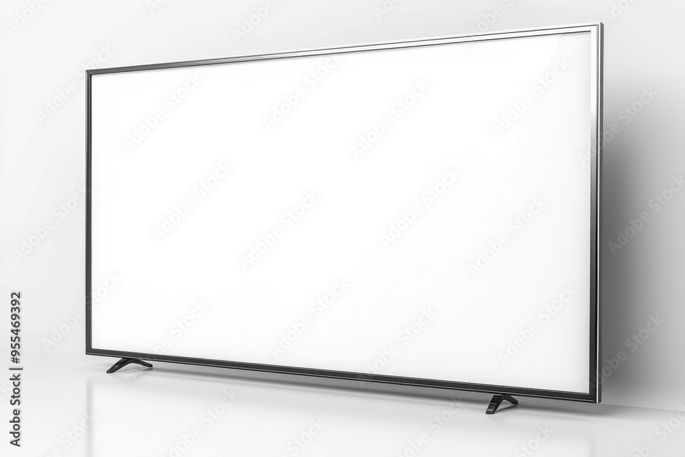 TV screen mockup on isolated background created with Generative AI TV screen mockup on isolated background created with Generative AI