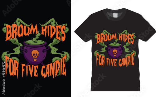 Grim Reaper with scythe broom rides for five candie