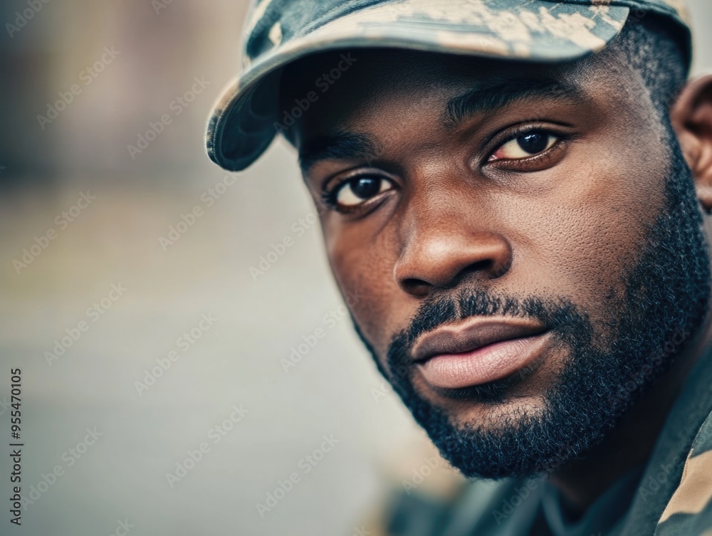 Obraz premium Military Officer in Uniform