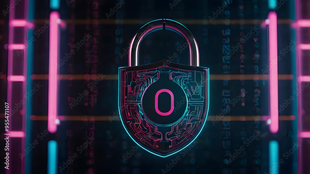 Cybersecurity: A gleaming padlock, adorned with a glowing silhouette of a person, hangs against a vibrant, abstract circuit board, symbolizing the crucial role of cybersecurity in protecting digital Cybersecurity: A gleaming padlock, adorned with a glowing silhouette of a person, hangs against a vibrant, abstract circuit board, symbolizing the crucial role of cybersecurity in protecting digital
