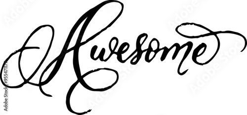 Vector Lettering Awesome hand lettering script