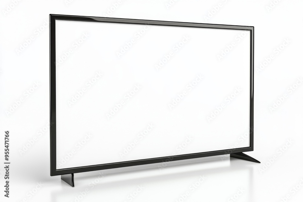 TV screen mockup on isolated background created with Generative AI TV screen mockup on isolated background created with Generative AI