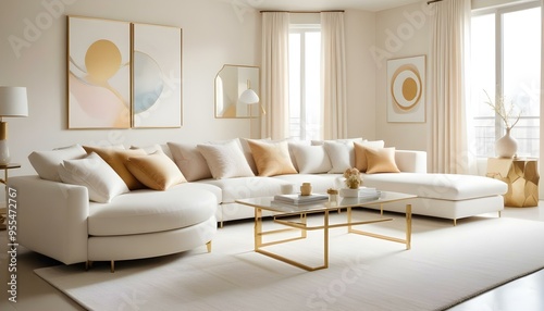 Wallpaper Mural Photo interior modern design room 3d illustration Torontodigital.ca