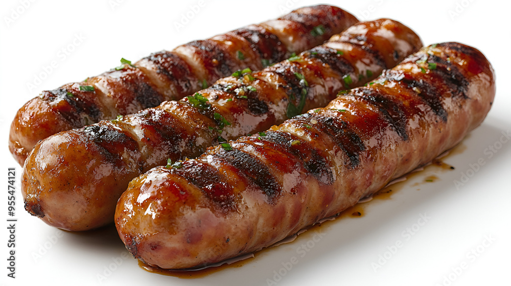 grilled sausages on a white background
grilled sausages on a white background