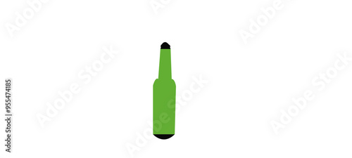 Cold drinks bottle,Highly fresh drink, Energy drink icon,Green bottle,Glass bottle with drink,