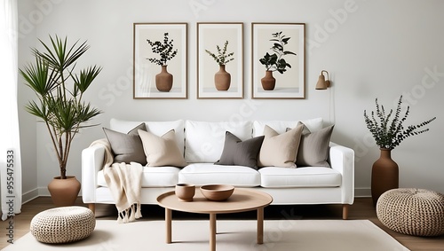 Scandinavian-Inspired Living Room with Natural Elements