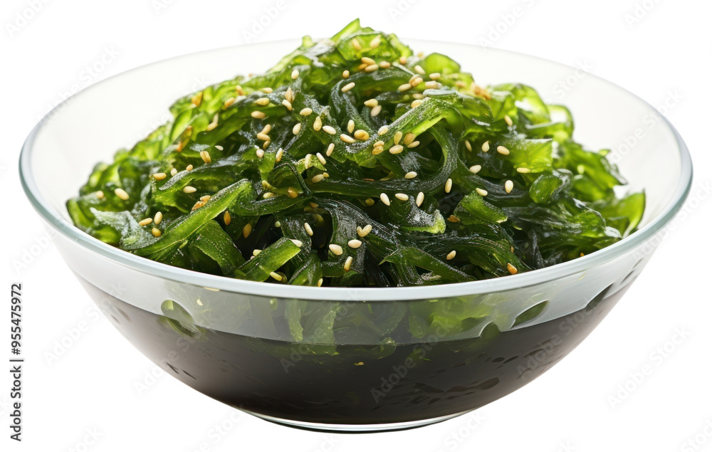 PNG Japanes seaweed salad food bowl white background. PNG Japanes seaweed salad food bowl white background.