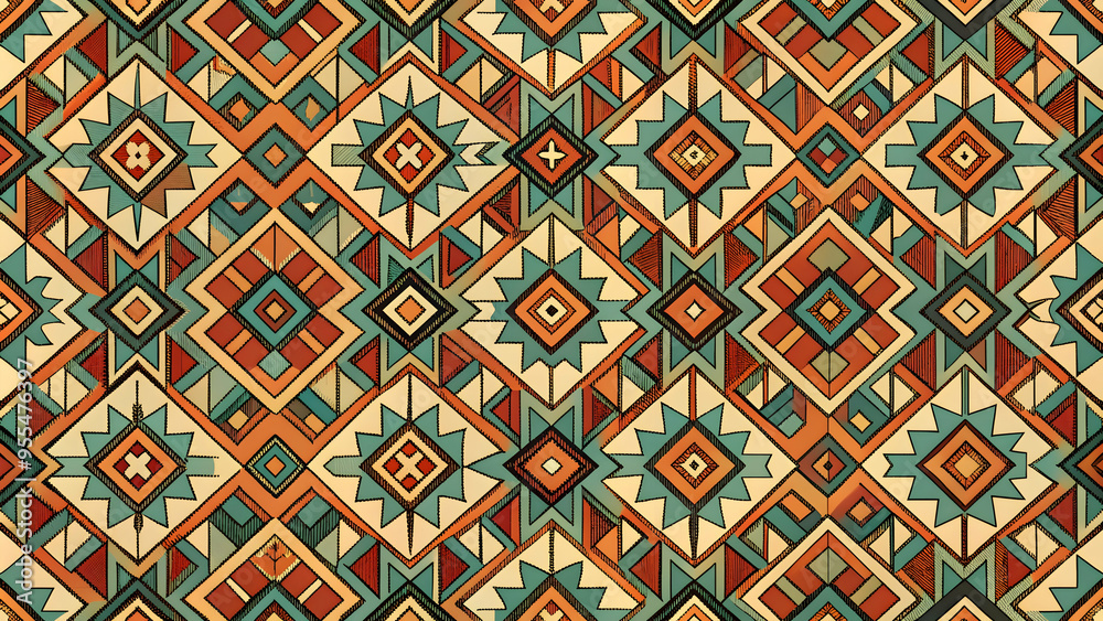 Groovy Floral Flow: A vibrant, seamless pattern bursts with retro charm, featuring stylized flowers in a palette of warm, earthy tones. Groovy Floral Flow: A vibrant, seamless pattern bursts with retro charm, featuring stylized flowers in a palette of warm, earthy tones.