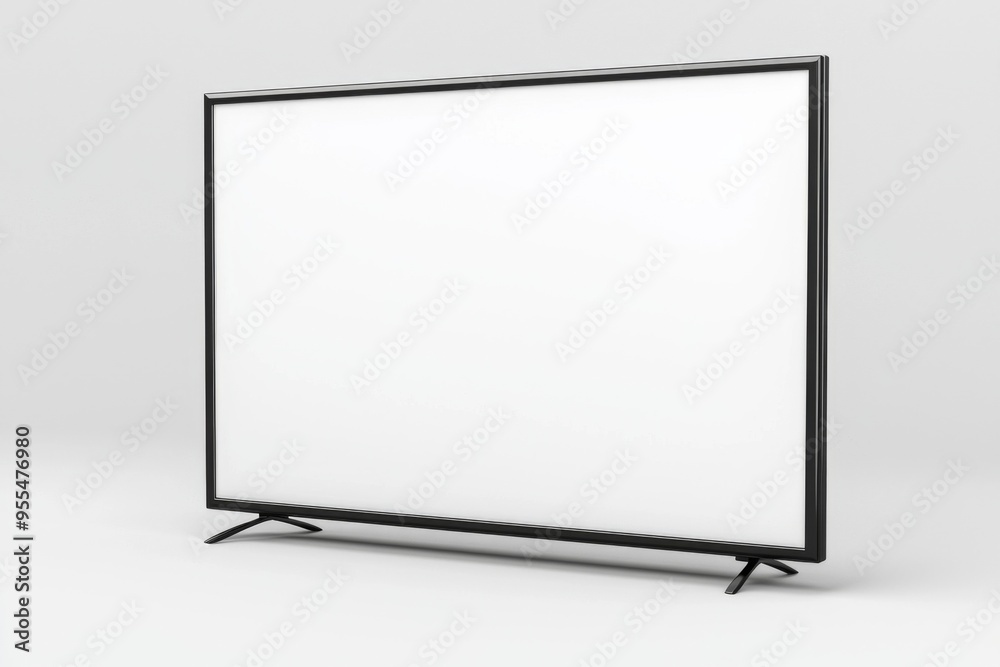 TV screen mockup on isolated background created with Generative AI TV screen mockup on isolated background created with Generative AI