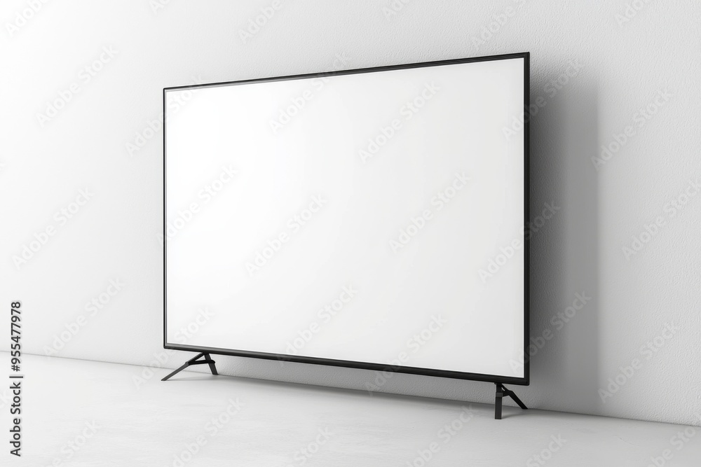 TV screen mockup on isolated background created with Generative AI TV screen mockup on isolated background created with Generative AI