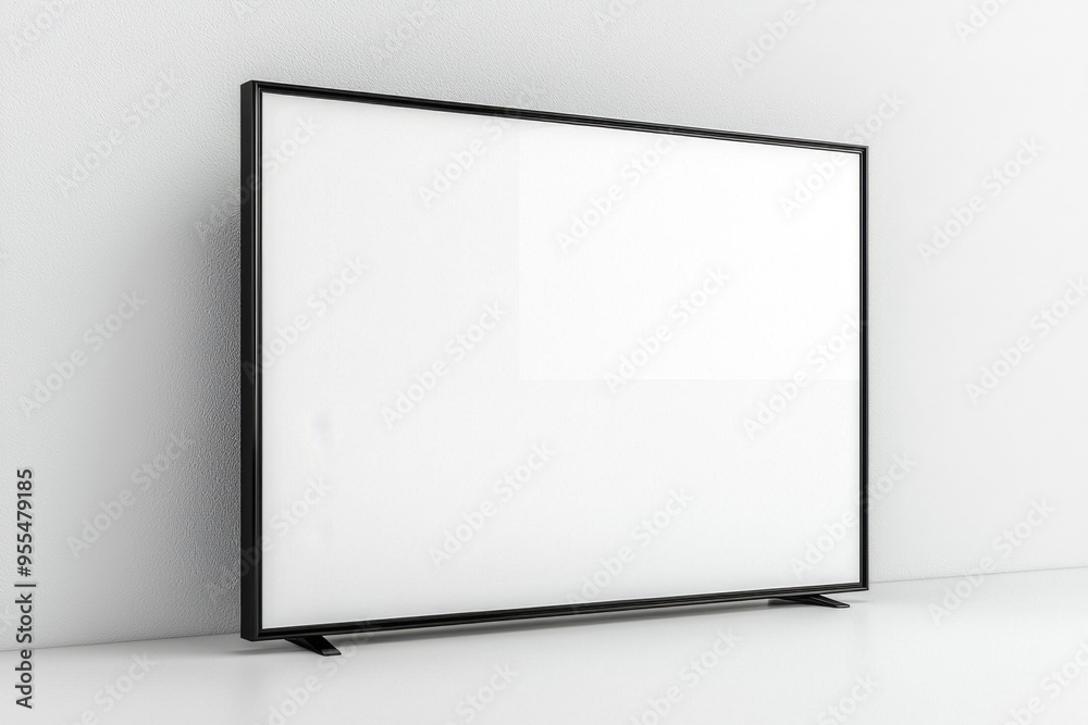TV screen mockup on isolated background created with Generative AI TV screen mockup on isolated background created with Generative AI