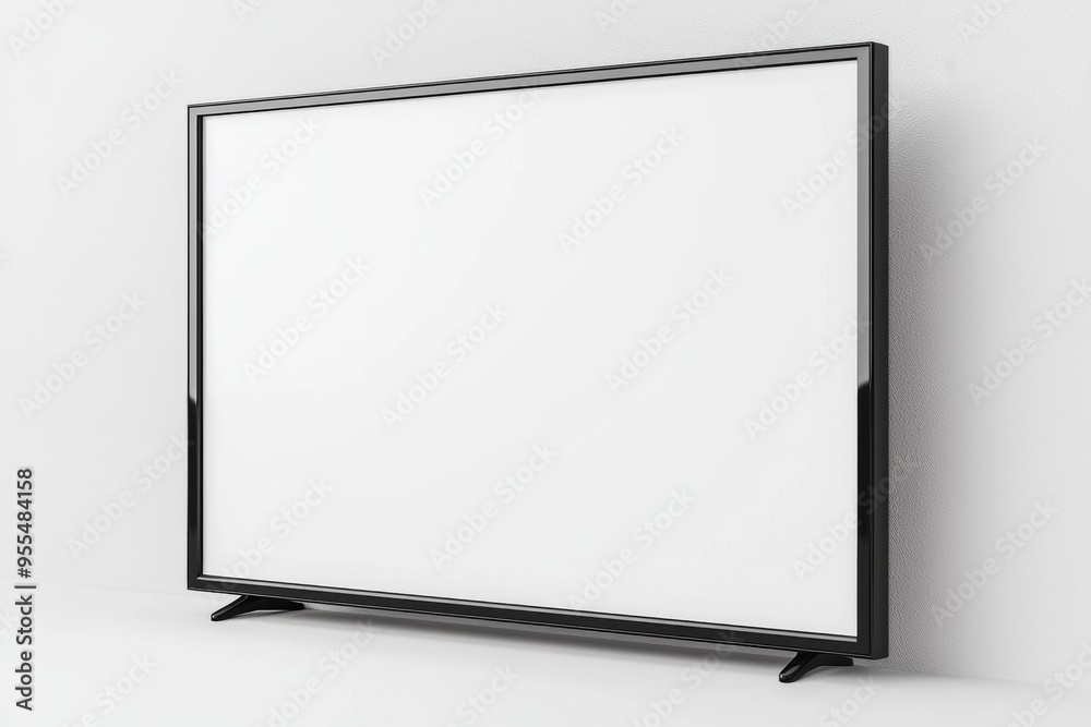 TV screen mockup on isolated background created with Generative AI TV screen mockup on isolated background created with Generative AI