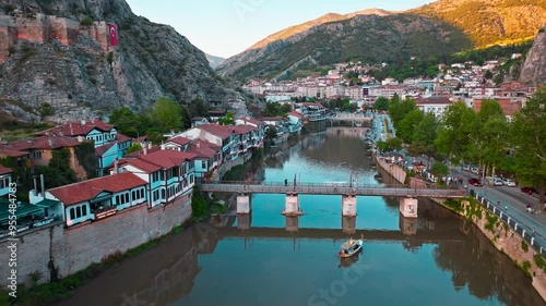 Aerial views of Amasya, Turkey