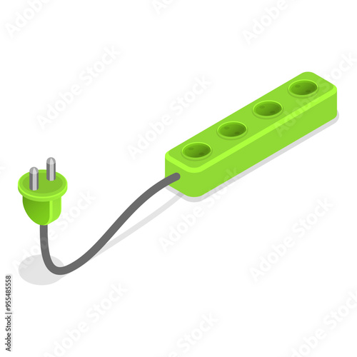 3D Isometric Flat Vector Set of Tools Of Electrician, Professional Equipment. Item 2