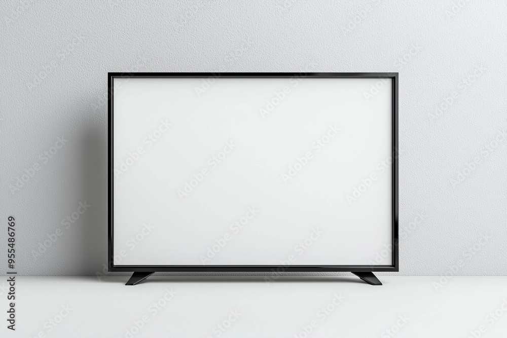 TV screen mockup on isolated background created with Generative AI TV screen mockup on isolated background created with Generative AI