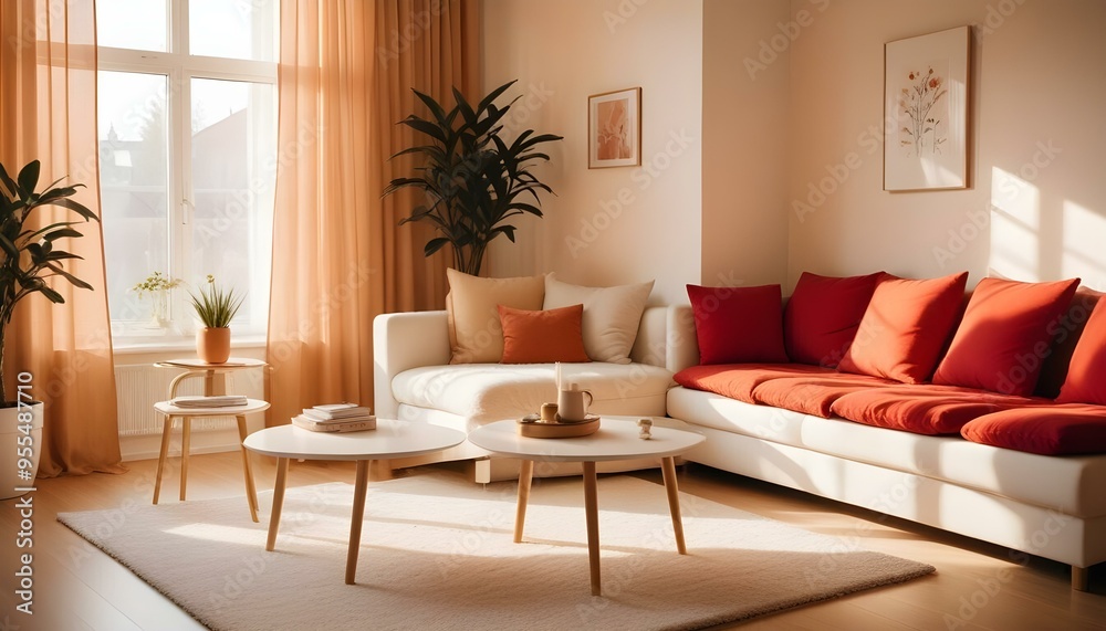 Fototapeta premium Photo interior modern design room 3d illustration