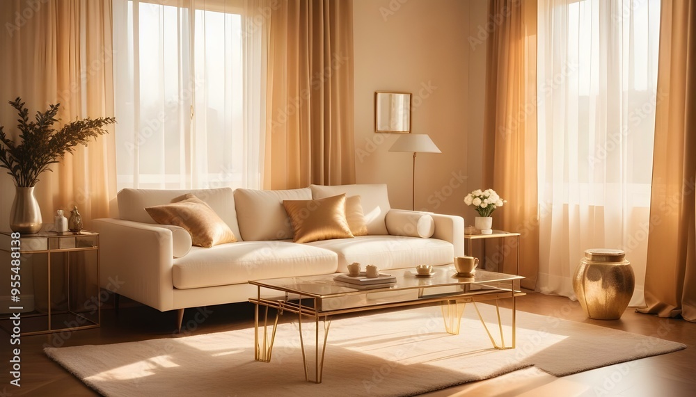 Fototapeta premium Photo interior modern design room 3d illustration