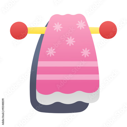 A flat style icon of towel 