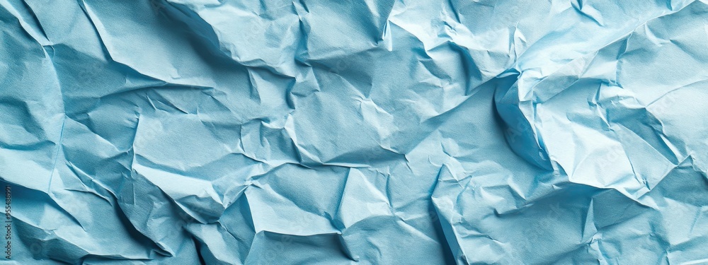 Fototapeta premium Background with texture of the rumpled blue office paper.