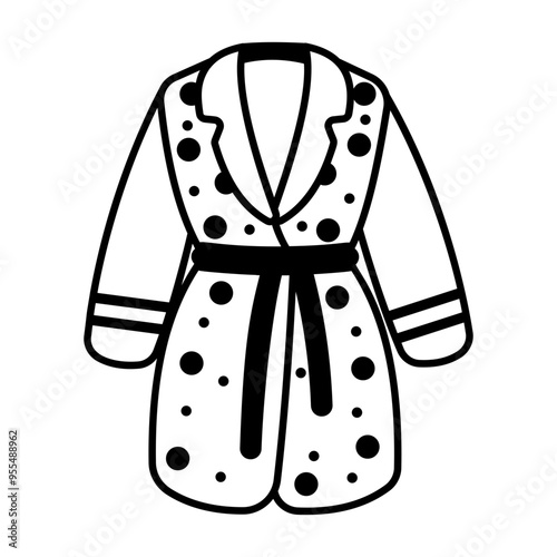 A glyph style icon of bathrobe 