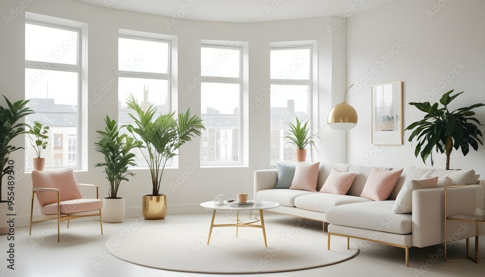 Photo interior modern design room 3d illustration Photo interior modern design room 3d illustration