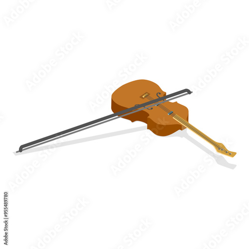 3D Isometric Flat Vector Illustration of Musical Instruments Collection, Classic and Modern, for Amateurs and Professionals. Item 3