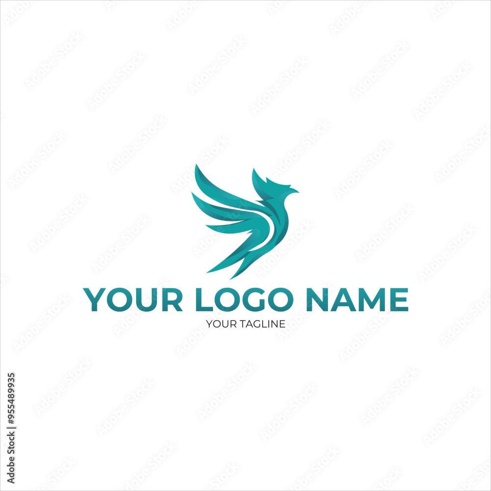 Minimalist Abstract Bird Silhouette Logo - Elegant and Versatile Design Minimalist Abstract Bird Silhouette Logo - Elegant and Versatile Design