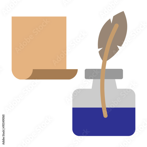 Poetry Vector Flat Icon Design