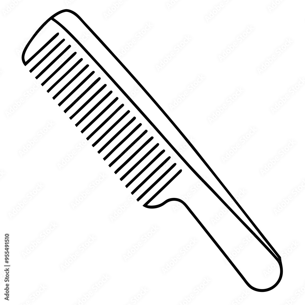 White Background Comb Vector Art White Background Comb Vector Art