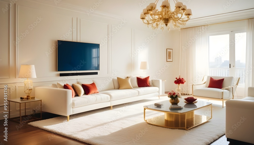 Fototapeta premium Photo interior modern design room 3d illustration