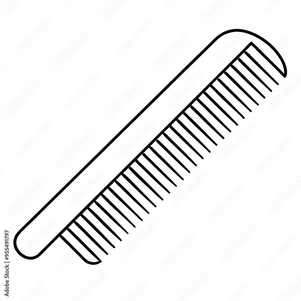 White Background Comb Vector Art White Background Comb Vector Art
