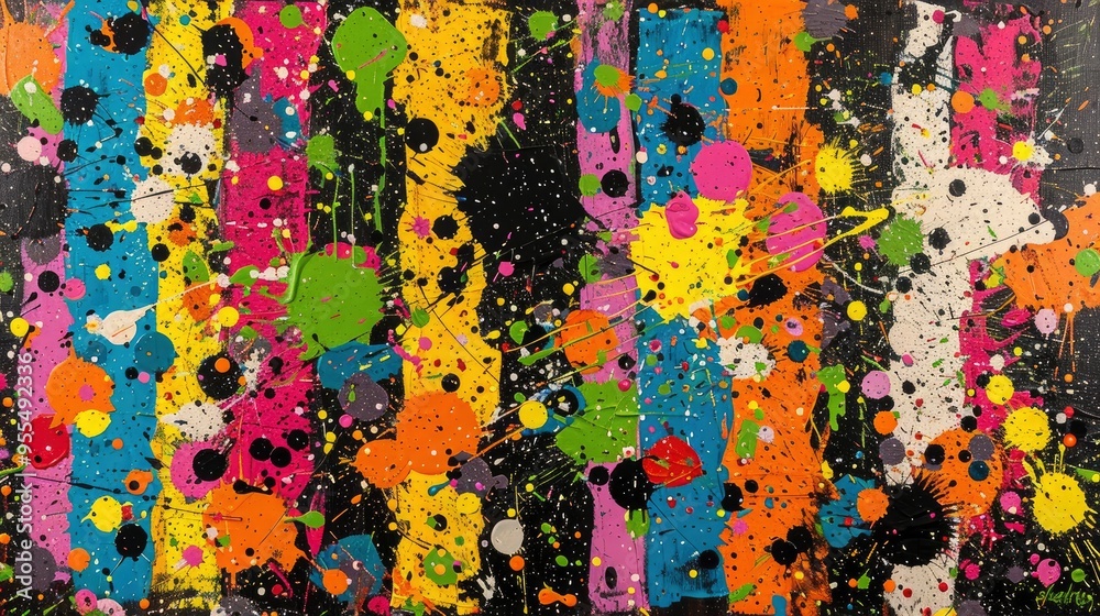 Fototapeta premium Abstract Colorful Splatter Painting